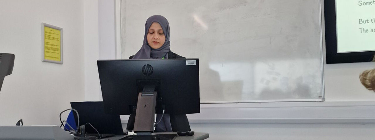 PGR Conference Speaker wearing headscarf