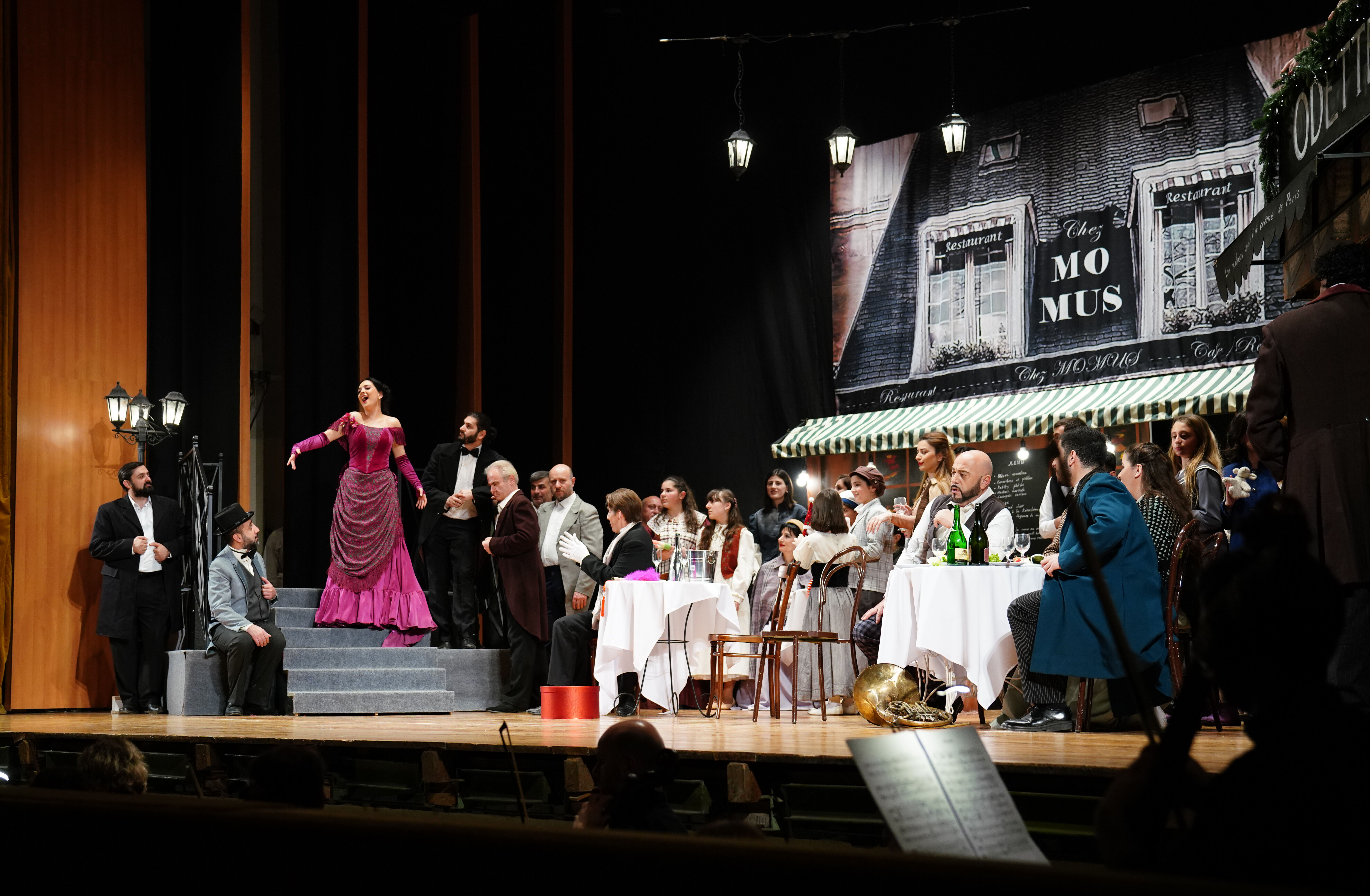 Students of Tblisi State Conservatoire performing an opera
