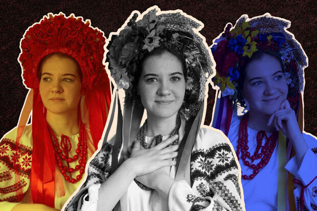 Anna Chechotkina  in traditional Ukrainian costum