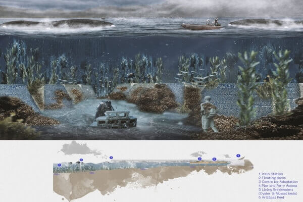 A diagram of an artificial reef