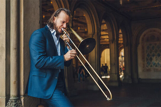 Jazz trombonist Elliott Mason