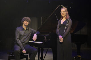 Clarinettist Aoife Jennions and pianist Tyler Davies