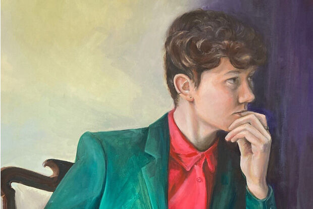 Pastel portrait of soprano Sydney Suffield