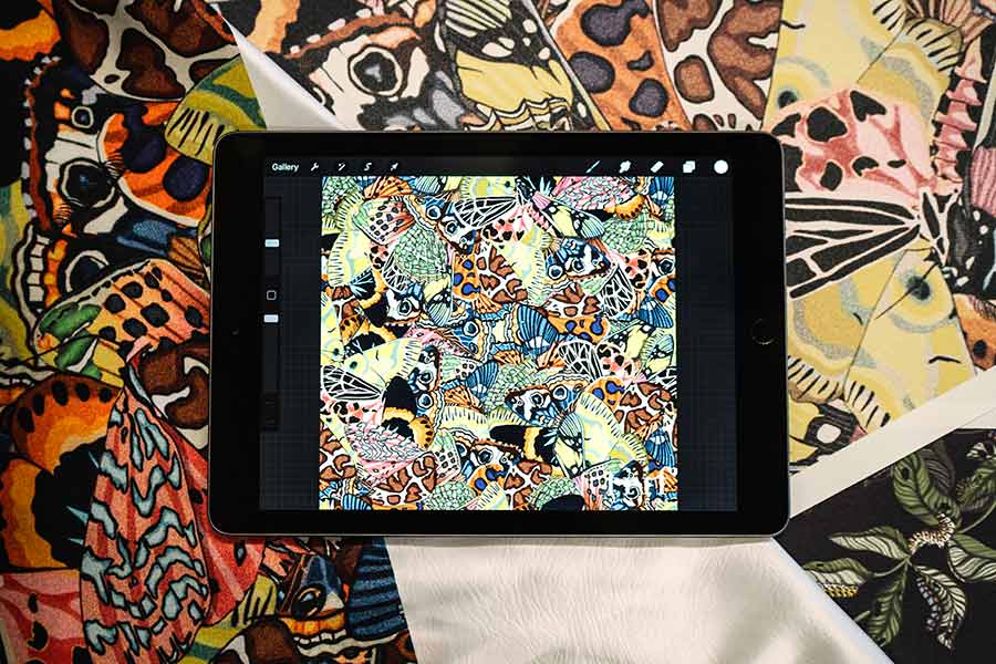 Butterfly canvas on ipad