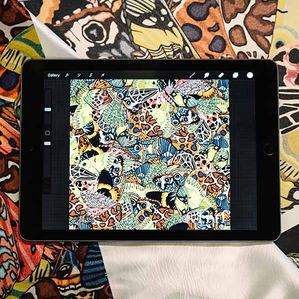 Butterfly canvas on ipad