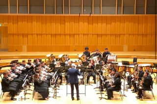 Brass Band on Bradshaw Hall stage