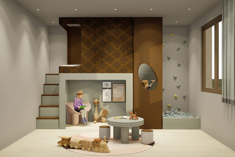 Ying-Tzu Chen. Design for children’s room using cork (in collaboration with Sofalca, cork manufacturer), 2023/24