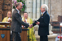 Professor David Saint with Rt Hon Brian Gill, Chair of the RSCM Council.
