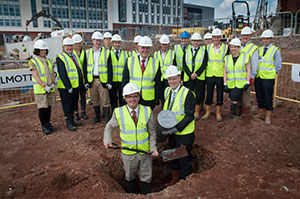 Vice-Chancellor Cliff Allan begins the construction of Phase 2 of the City Centre Campus development