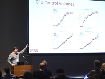 Carlo Harvey giving presentation at IEEE
