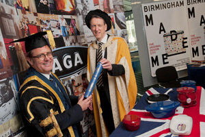 BCU Vice-Chancellor Cliff Allan, left, and William McGrath, CEO of AGA Rangemaster Group