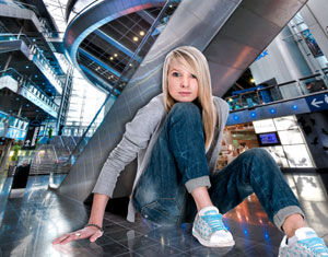 Jenny Powell, student at Birmingham City University pictured at Millennium Point