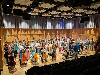 Joe Broughton's Conservatoire Folk Ensemble in rehearsals