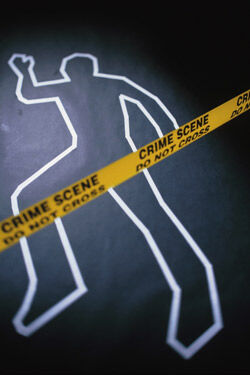 Mock crime scene