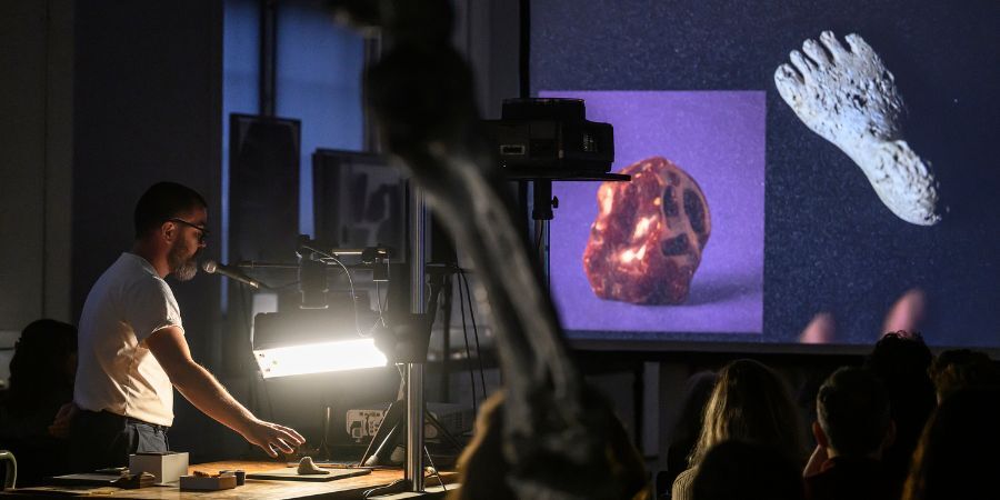 ‘A Foot, A Mouth, A Hundred Billion Stars’ The Lapworth Geology Museum for Flatpack Festival 2023 ©Katja Ogrin