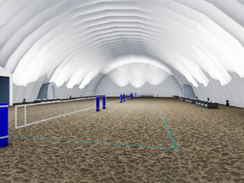 First glimpse of new national beach volleyball centre in Birmingham National volleyball centre with removable dome