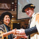 BCU Chair Anita Bhalla and Dr Graham Herries at Symphony Hall
