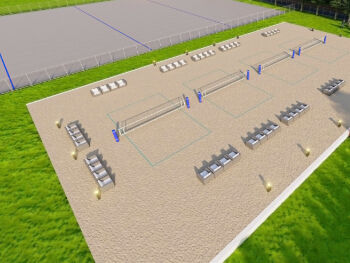 Birds eye view Volleyball centre