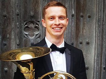 Alex Hucknall with horn