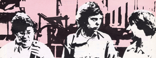 An image of three women at work, possibly nurses, taken from 'Images of Inequality: The Portrayal of Women in the Media and Advertising' TUC Report, 1984.