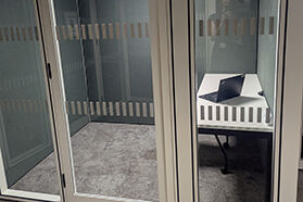 An accessible pod located in Curzon Level 1 Atrium, used for studying.