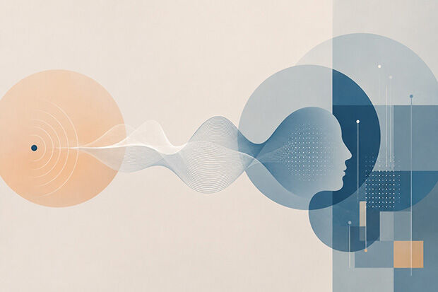 Geometric shapes, waveform and human profile