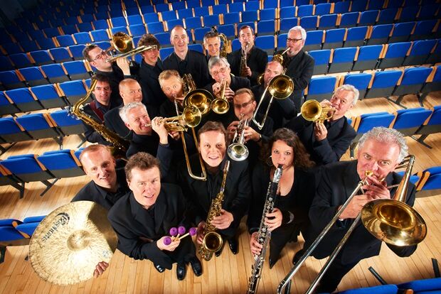 Trombonists of BBC Big Band in profile