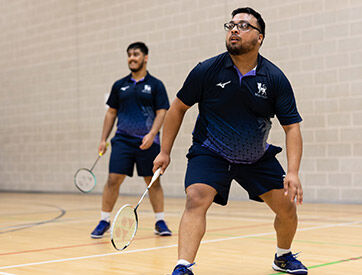 BCU badminton students