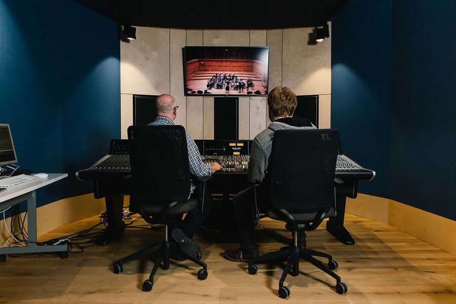 Simon Hall in concert hall control room