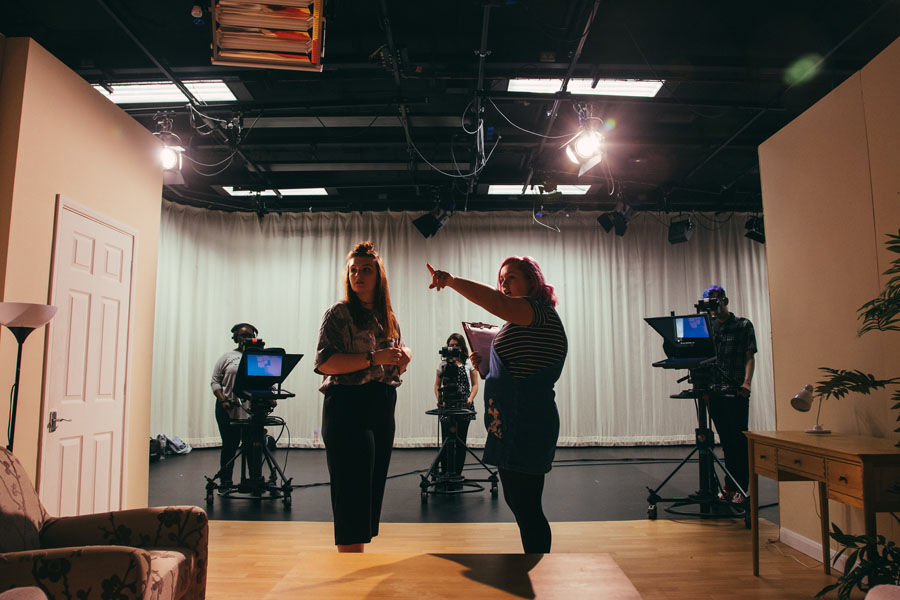 Students working in studio C