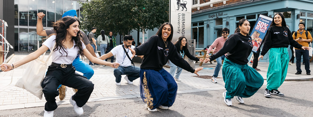 Members of BCUSU dancing at one of the Universities Freshers Week's.