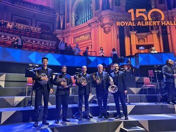 RBC graduate Benjamin Garalnick (far left) at the BBC Proms, performing with Chineke!