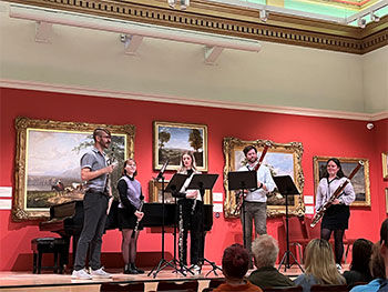 Woodwind students performed alongside two members of the Atea Wind Quintet British Double Reed Society