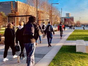 Students on campus
