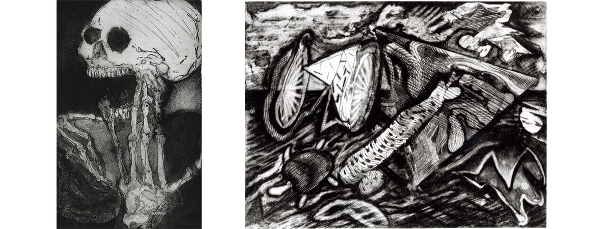 Artwork of skeletons