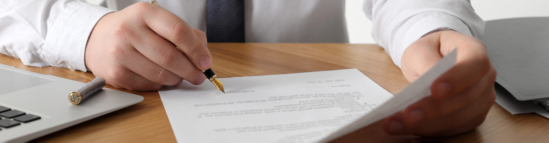Person filling out form