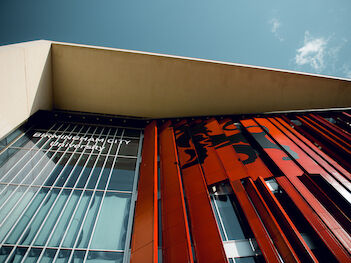 Entering the Curzon building City Center Campus Curzon Entrance