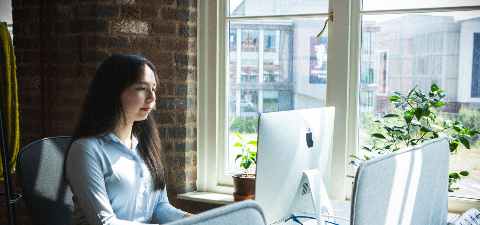 Student completes a virtual interview