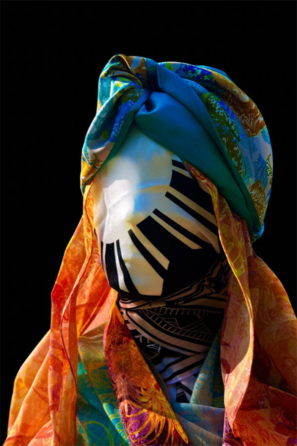 Coloured headscarf from MA Textile and Surface Design