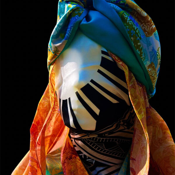 Coloured headscarf from MA Textile and Surface Design