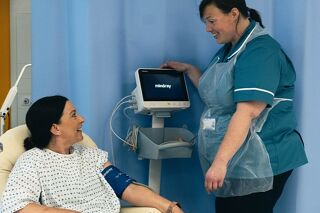 Maternity Support Worker with patient in hospital