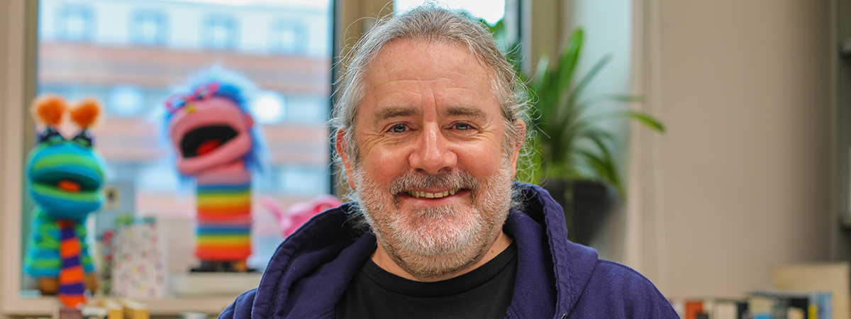 Duncan Fielden in his office in Royal Birmingham Conservatoire.