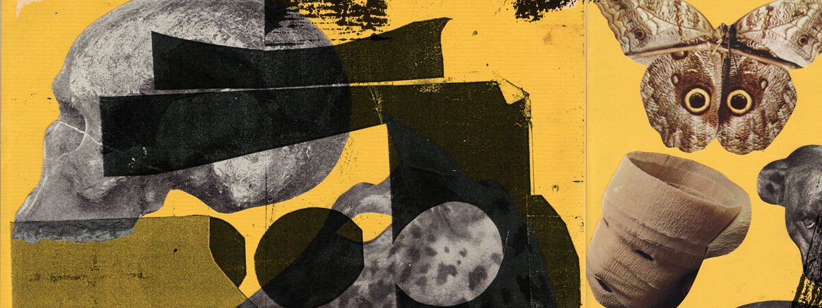 Yellow & Black collage made by Jimmy Turrell & Neasden Control Centre