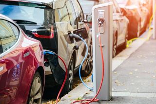 EV being charged