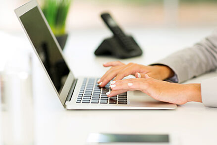 Student at laptop