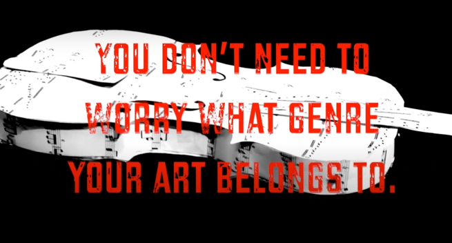 Artistic image with the words: You don't need to worry what genre your art belongs to