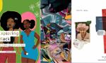 Student work: exploring black, the expression of art and style, created by Mahalia Sobers; abstract mirror art; life death and everything in between with photos of Queen Elizabeth, graffiti, carrier bag and flyers