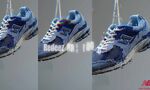 Student work: Trainers hanging from laces with splash effect and 'Redeez RR' lettering across image