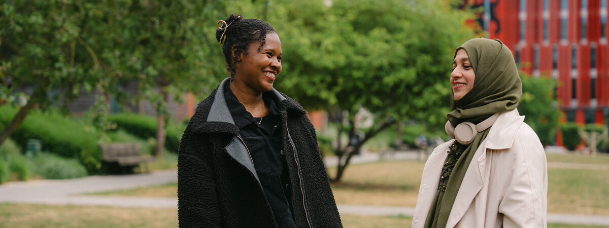Two female PhD students