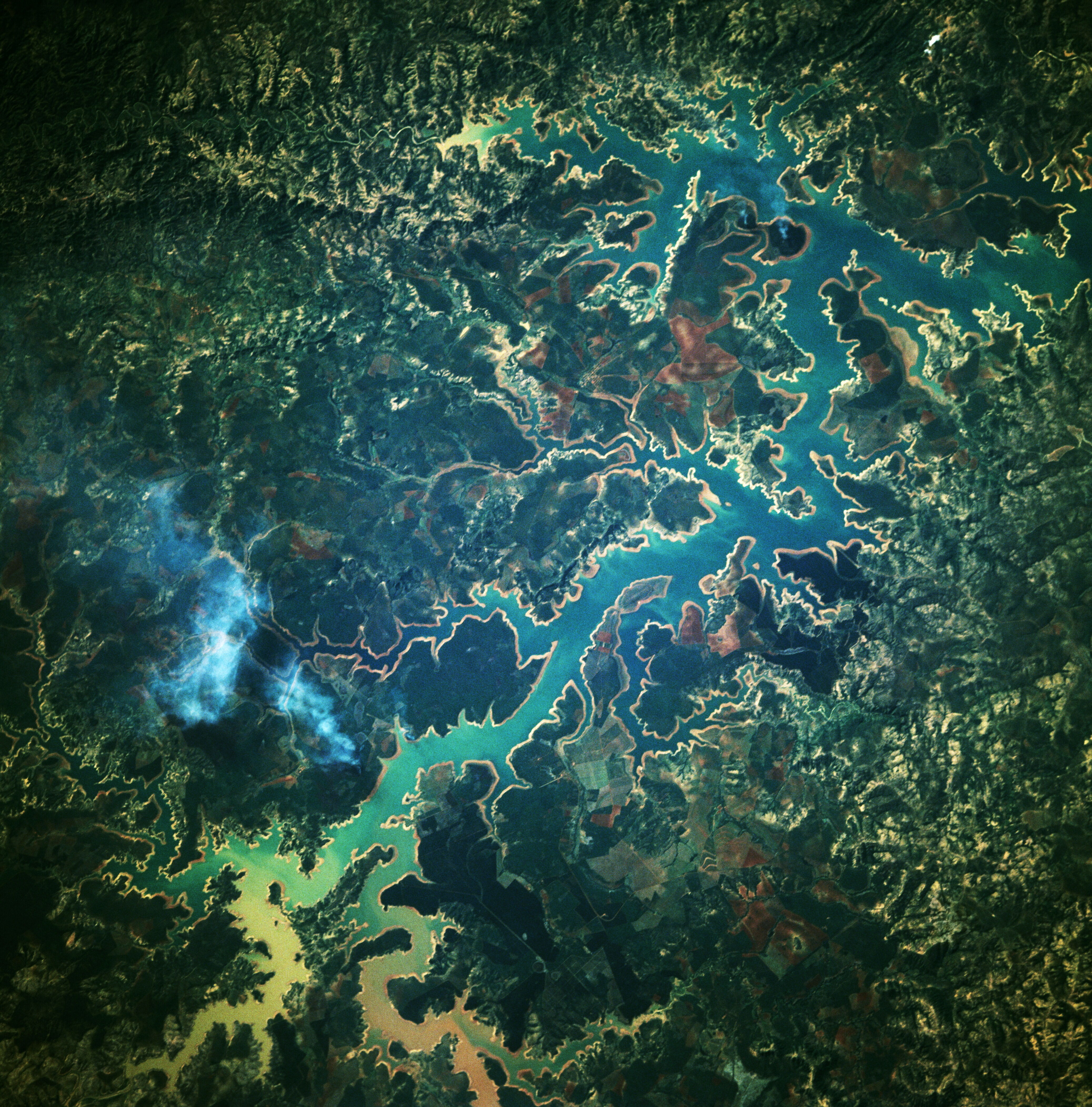 Brazil river from above